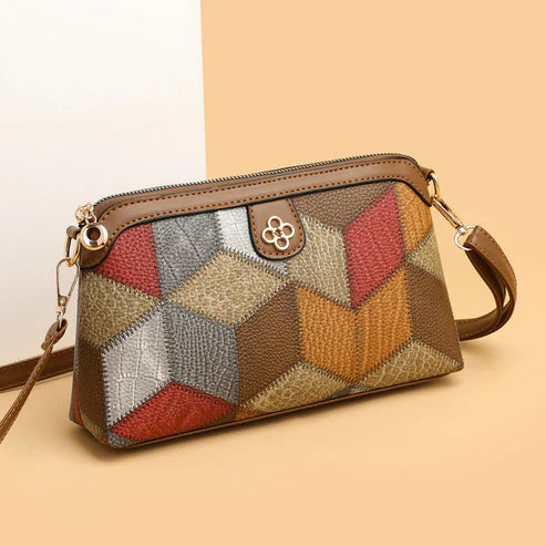 Bohemian Crossbody Bag with Geometric