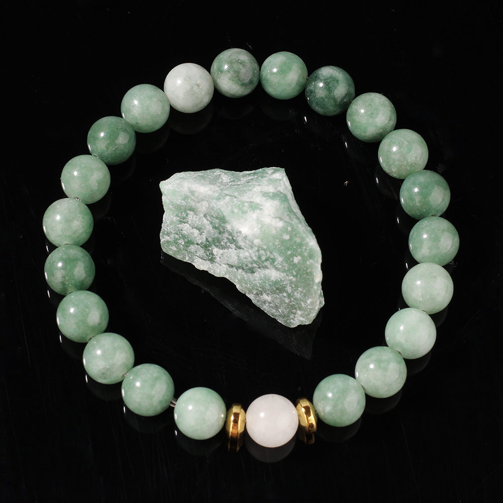 Jadeite Natural Stone Bracelet - سوار من حجر اليشم الطبيعي