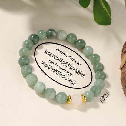 Jadeite Natural Stone Bracelet - سوار من حجر اليشم الطبيعي