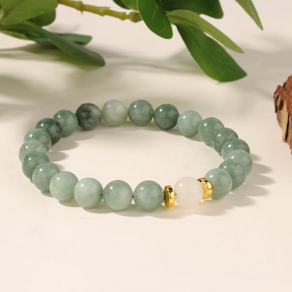 Jadeite Natural Stone Bracelet - سوار من حجر اليشم الطبيعي