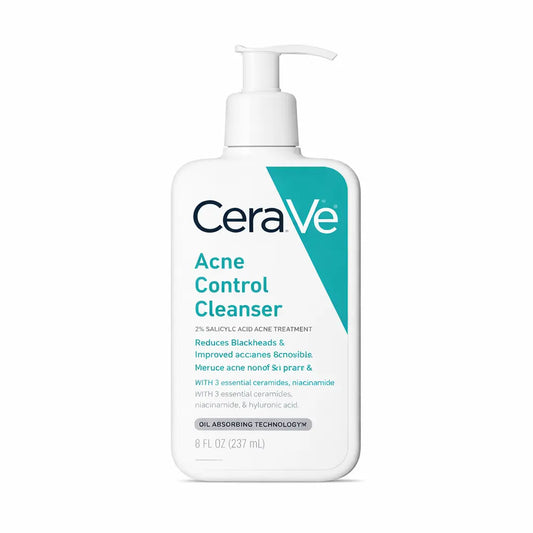 CeraVe Acne Control Cleanser bottle on a white background