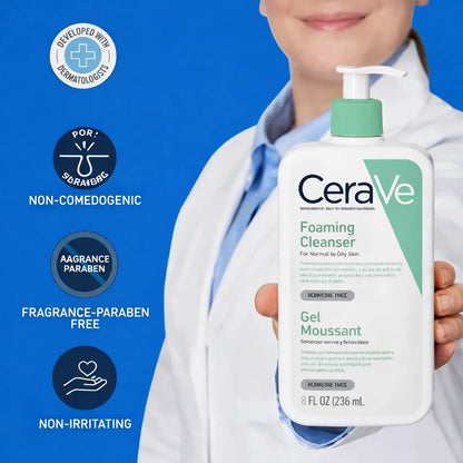 CeraVe Gel Moussant Cleanser (236ml)  – غسول جل رغوي للبشرة الدهنية