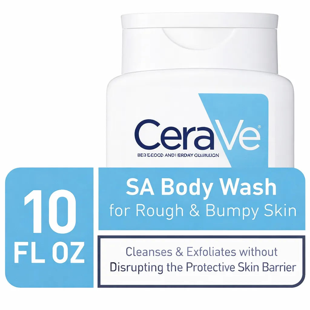CeraVe SA Body Wash for Rough & Bumpy Skin packaging on a white background