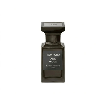 Tom Ford Oud Wood perfume bottle on a white background