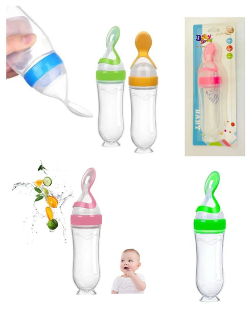 Baby Silicone Feeding Spoon Bottle