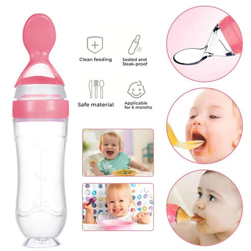 Baby Silicone Feeding Spoon Bottle