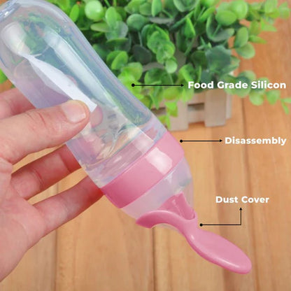 Baby Silicone Feeding Spoon Bottle