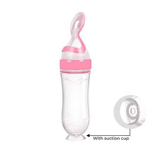 Baby Silicone Feeding Spoon Bottle