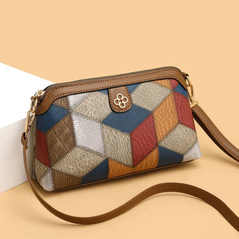 Bohemian Crossbody Bag with Geometric