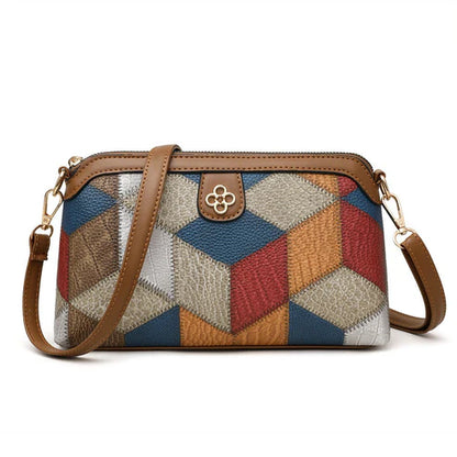 Bohemian Crossbody Bag with Geometric