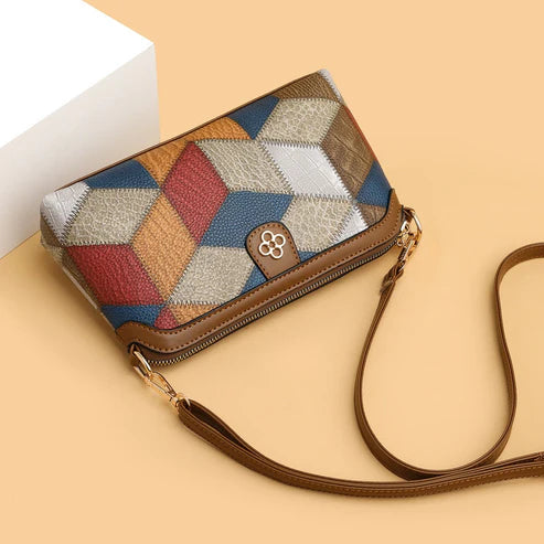Bohemian Crossbody Bag with Geometric