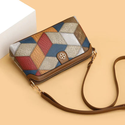 Bohemian Crossbody Bag with Geometric