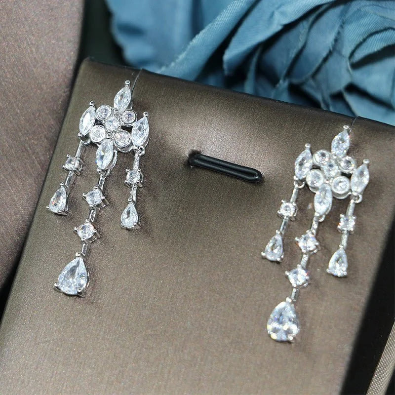 Bridal Zircon 3A Necklace Earrings Set