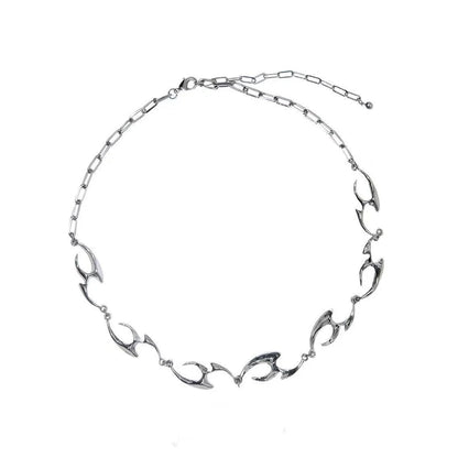 irregular metal necklace