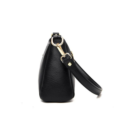 Elegant Textured Soft Leather Crossbody Bag