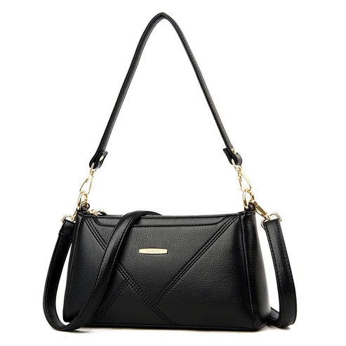 Elegant Textured Soft Leather Crossbody Bag